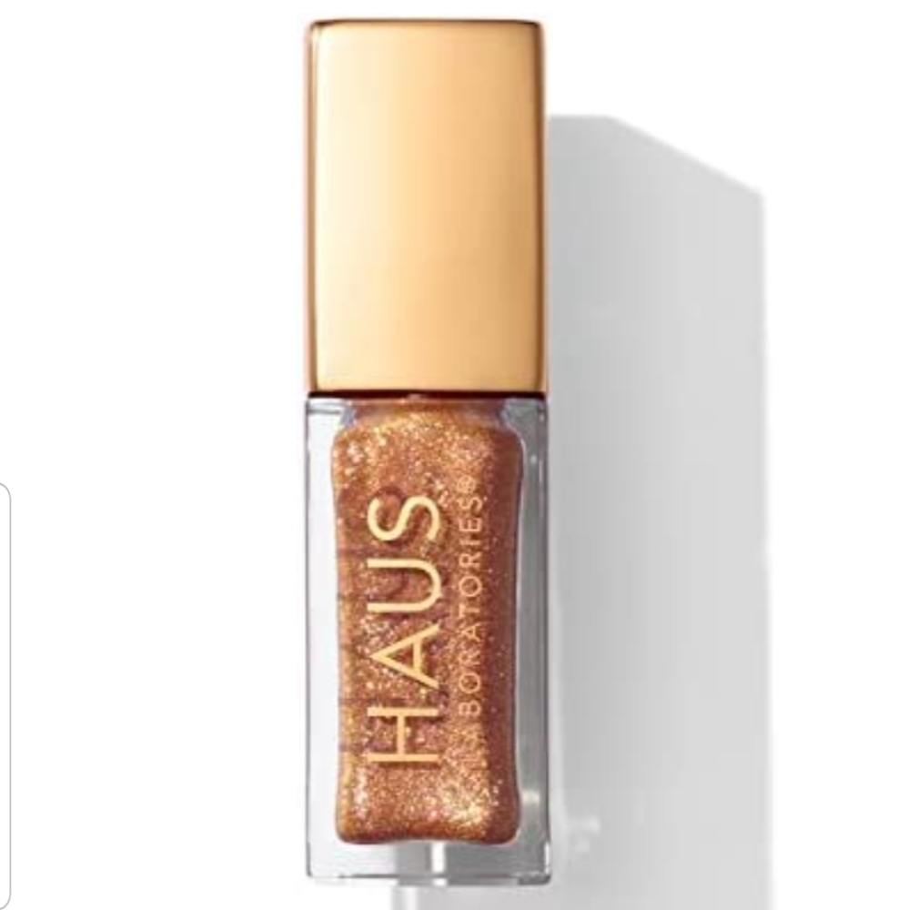 Haus laboratories-LA LUCE LIP GLAZE in Caramella D’oro -(Gold & Pink Sparkle)